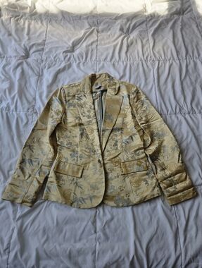 Fibers by Barbara Lesser Yellow Silk Blazer